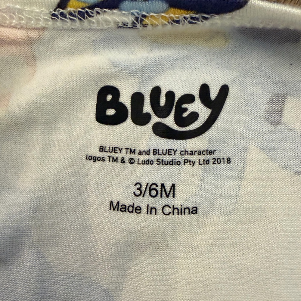 Bluey! 3-6 Month Double zip up Footie Sleeper Bluey & Bingo SOFT FEEL NWT - Picture 7 of 9